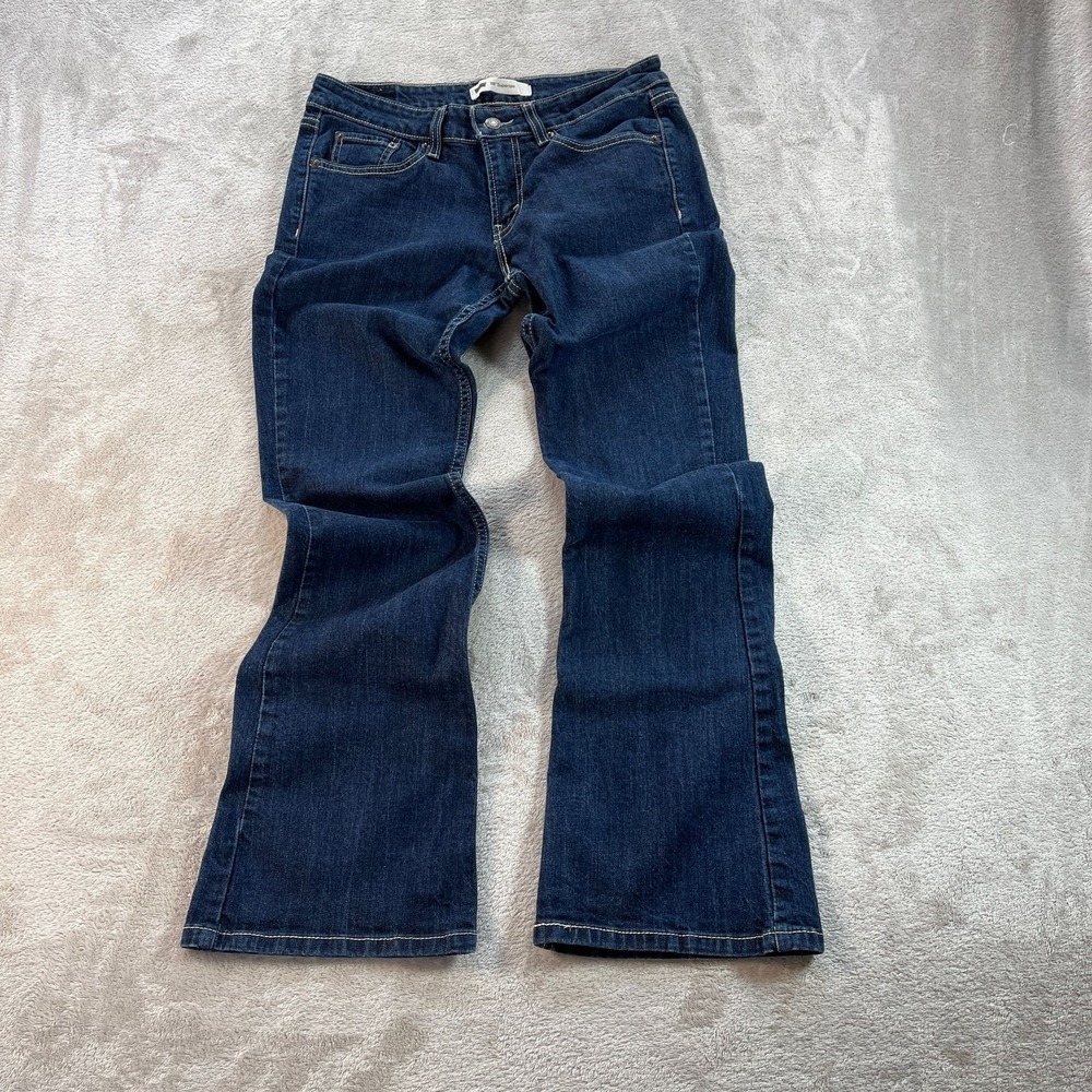 Levi's 518 Superlow Bootcut Jeans 9M W29 L32 Dark Wash  Indie Western Cowgirl - Picture 2 of 12